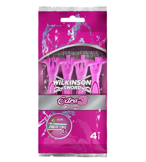 Wilkinson Sword Extra 3 Beauty Disposable Razors Pack of 4